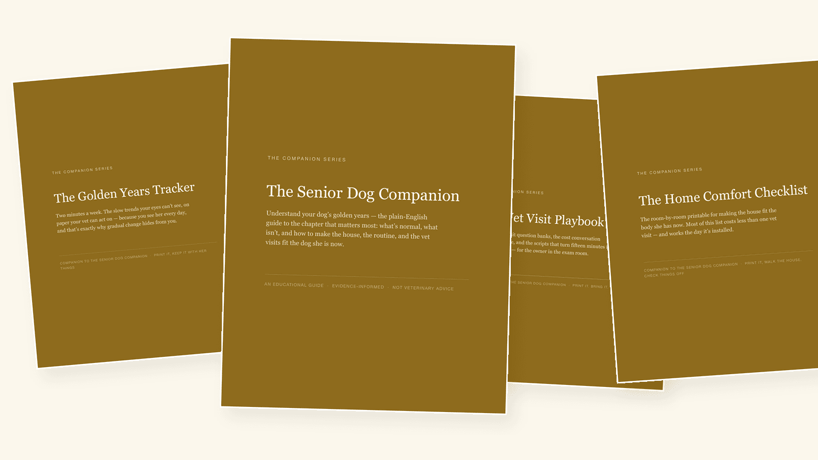 The Senior Dog Companion — four-PDF bundle